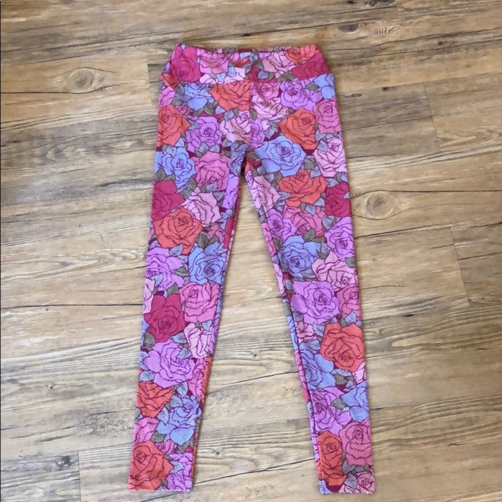 Digital Rose Lularoe Leggings Size OS Brand New